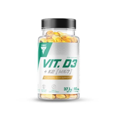 Trec Nutrition - Vitamin D3+K2 (MK7) - 60 kapsz.